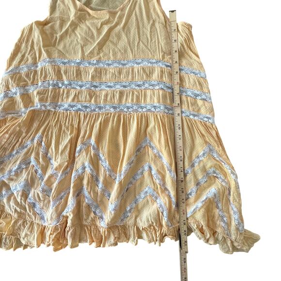 Free People Intimate Voile Lace babydoll boho dress slip nightgown Small Orange - Picture 6 of 7